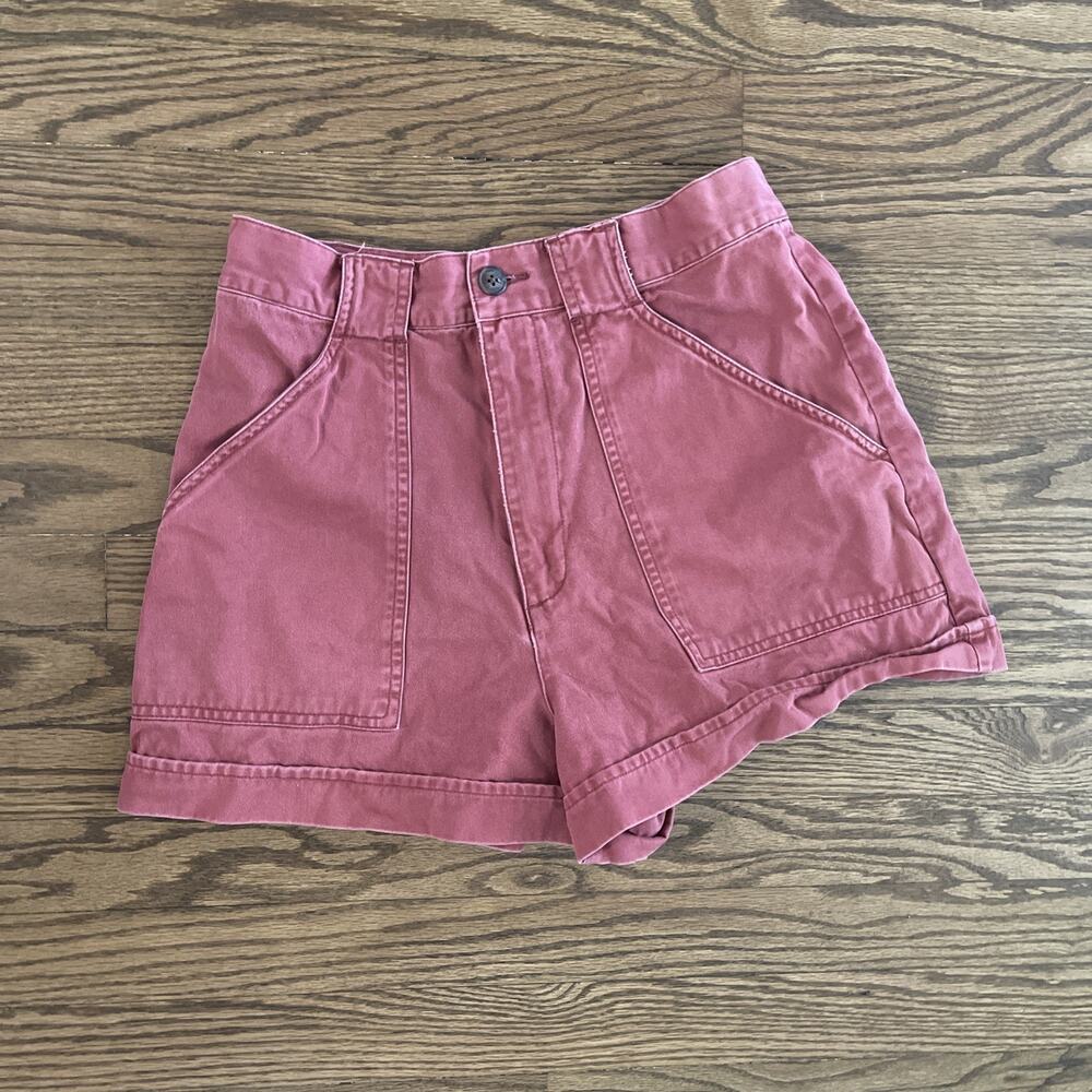 Vintage Abercrombie & Fitch Shorts Women’s Size 8 Faded Red Cotton High Rise Y2K